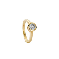 'The Eternity' 9ct Gold Round 1ct Natural Diamond Bezel Engagement Ring