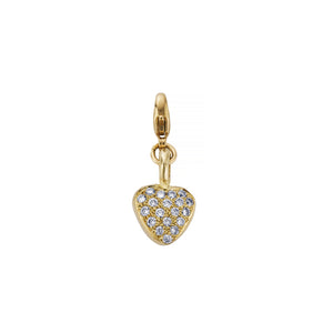 Gold Pavé Midi Grateful Heart Lobster Charm