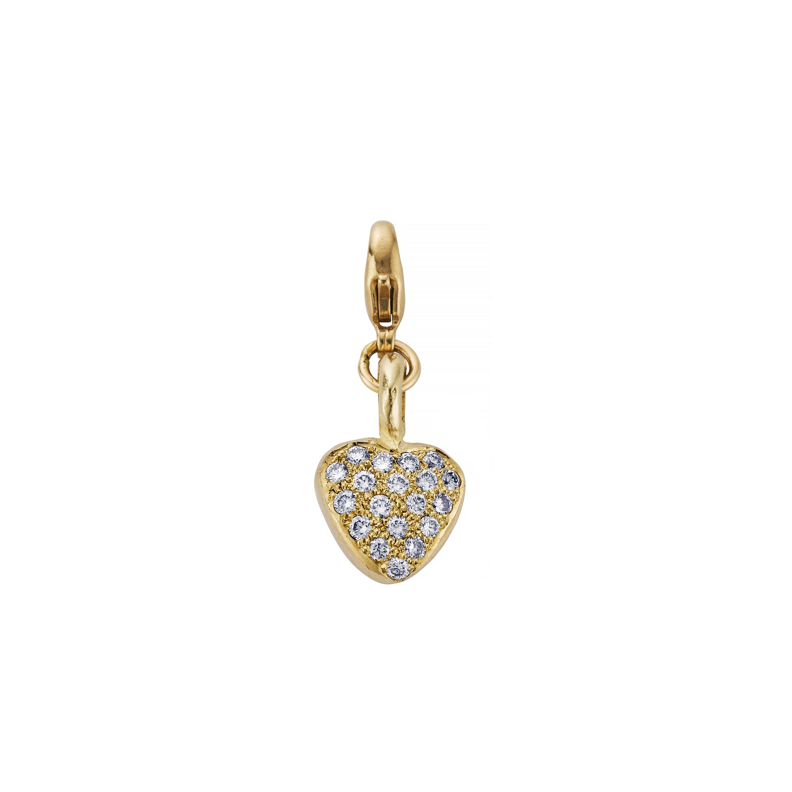 Gold Pavé Midi Grateful Heart Lobster Charm