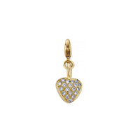 Gold Pavé Midi Grateful Heart Lobster Charm