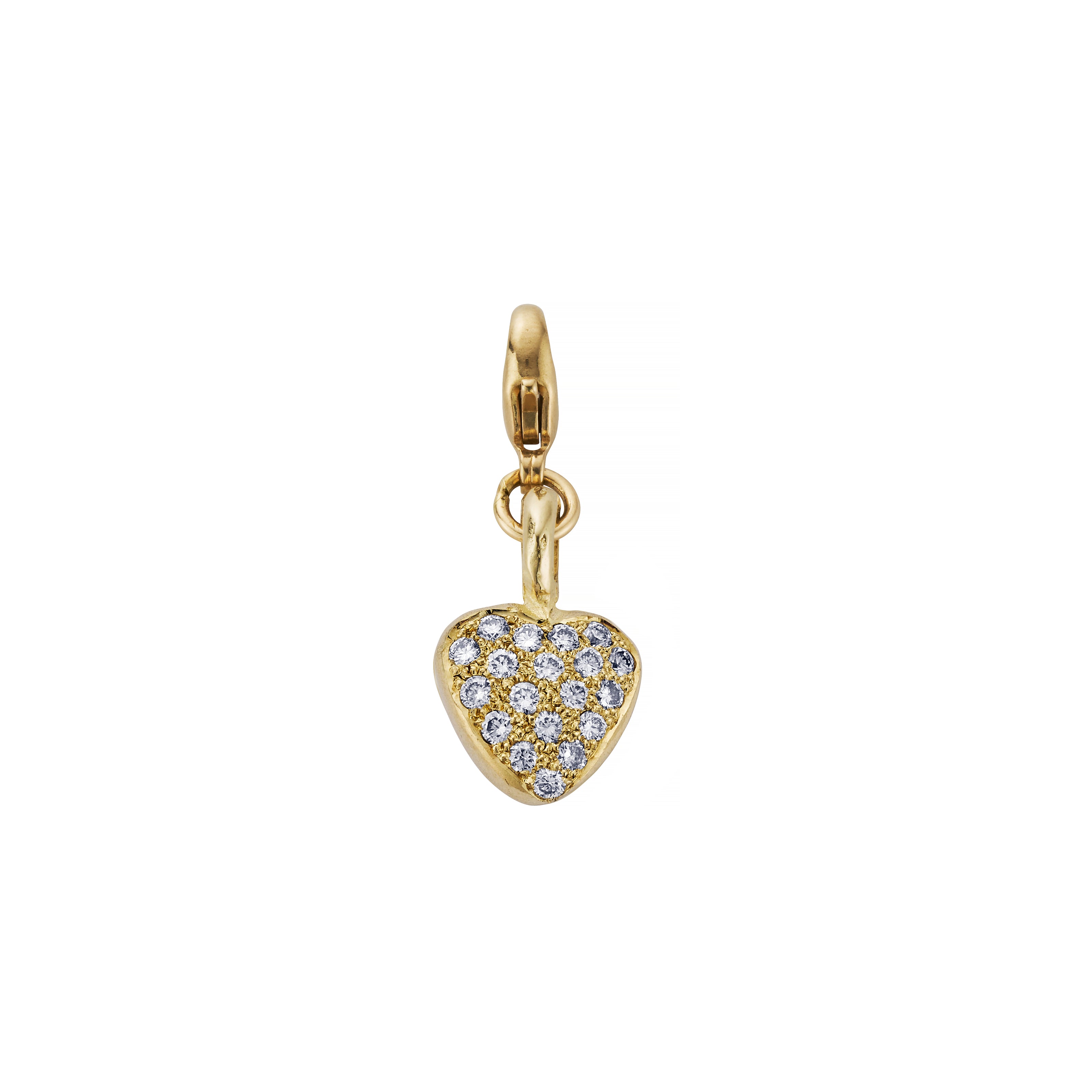 Gold Pavé Midi Grateful Heart Lobster Charm