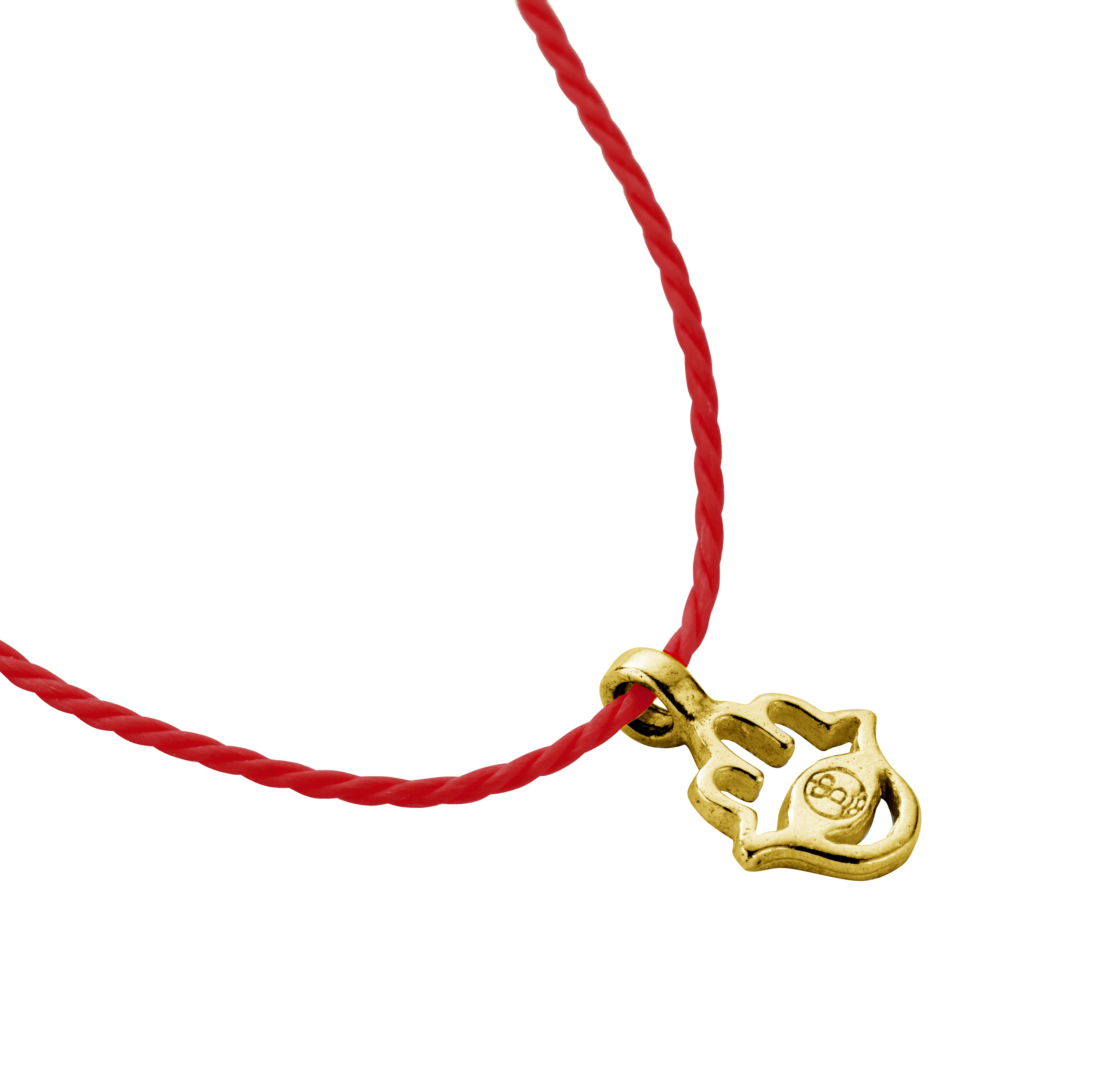 Gold Tiny Hamsa Hand Cord Bracelet