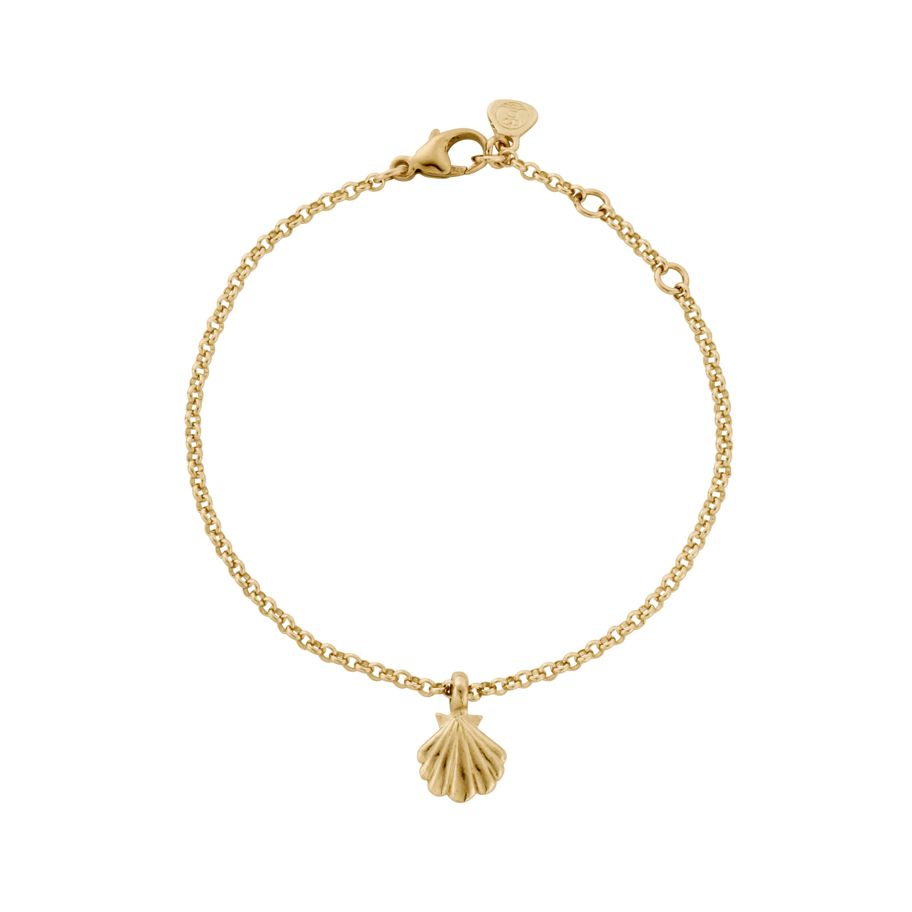 Gold Scallop Shell Chain Bracelet