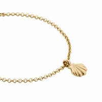 Gold Scallop Shell Chain Bracelet