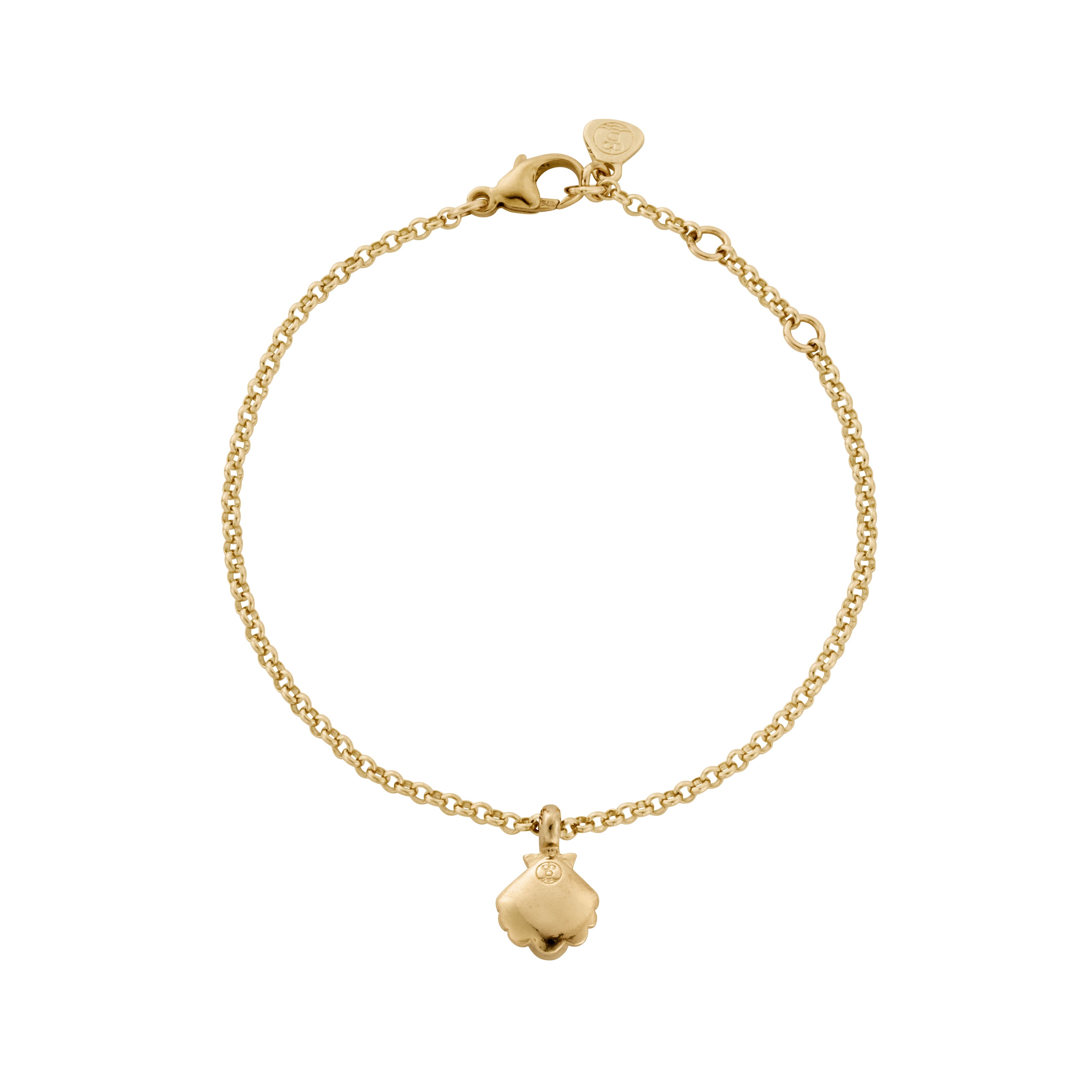 Gold Scallop Shell Chain Bracelet