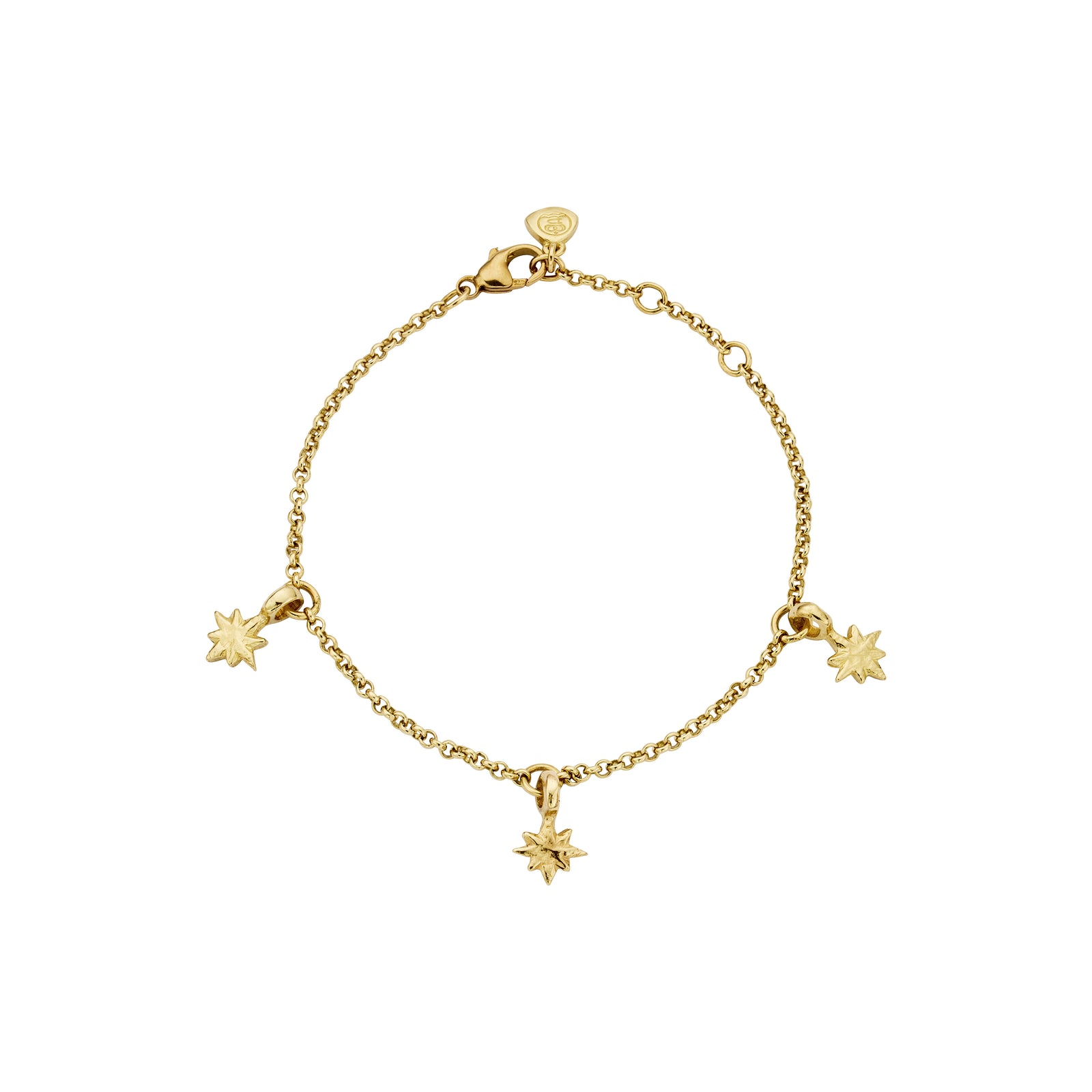 Gold Trio Baby North Star Chain Bracelet