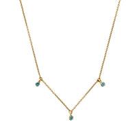 Gold Mini Blue Topaz Gift Set