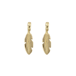 Gold Baby Feather Earring Charms