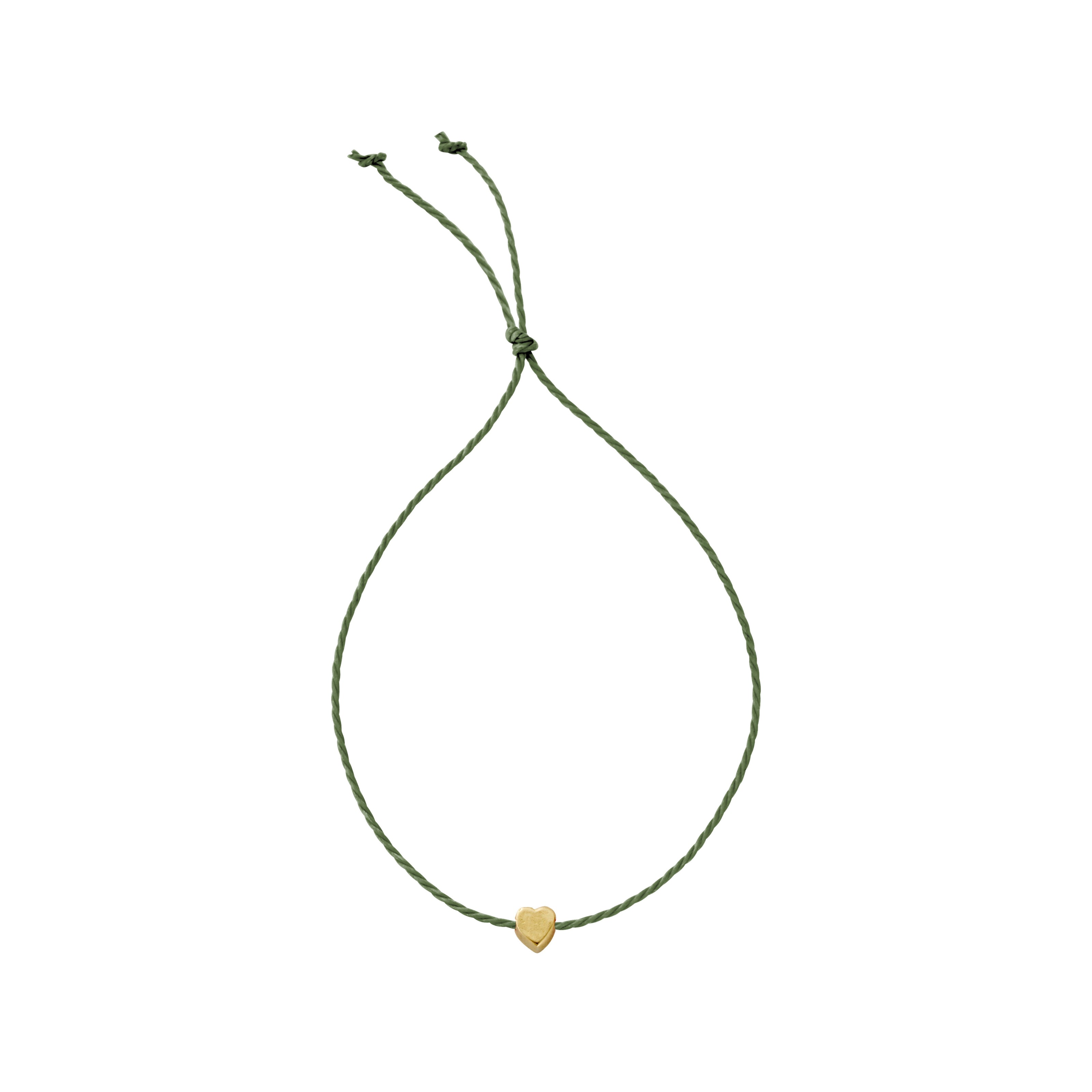 Gold Tiny Heart Cord Bracelet