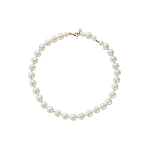 Gold Maxi White Holiday Pearl Necklace