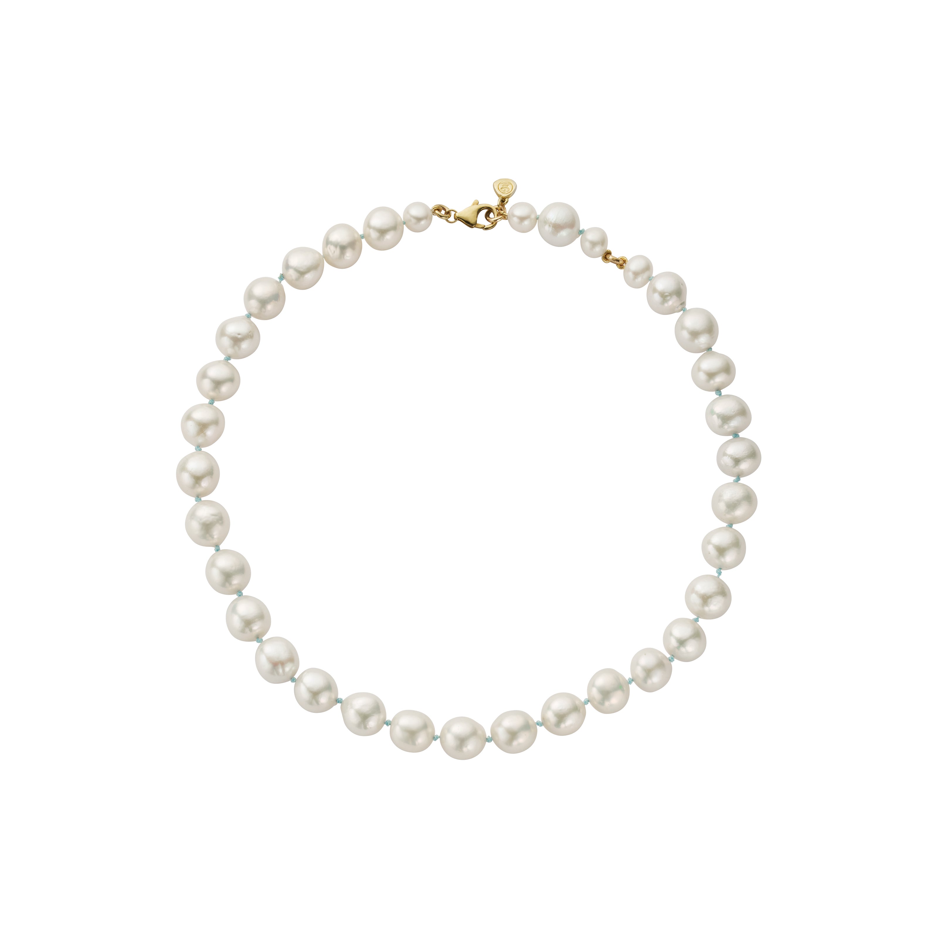Gold Maxi White Holiday Pearl Necklace