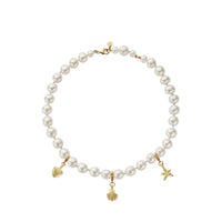 Gold Maxi White Holiday Pearl Necklace