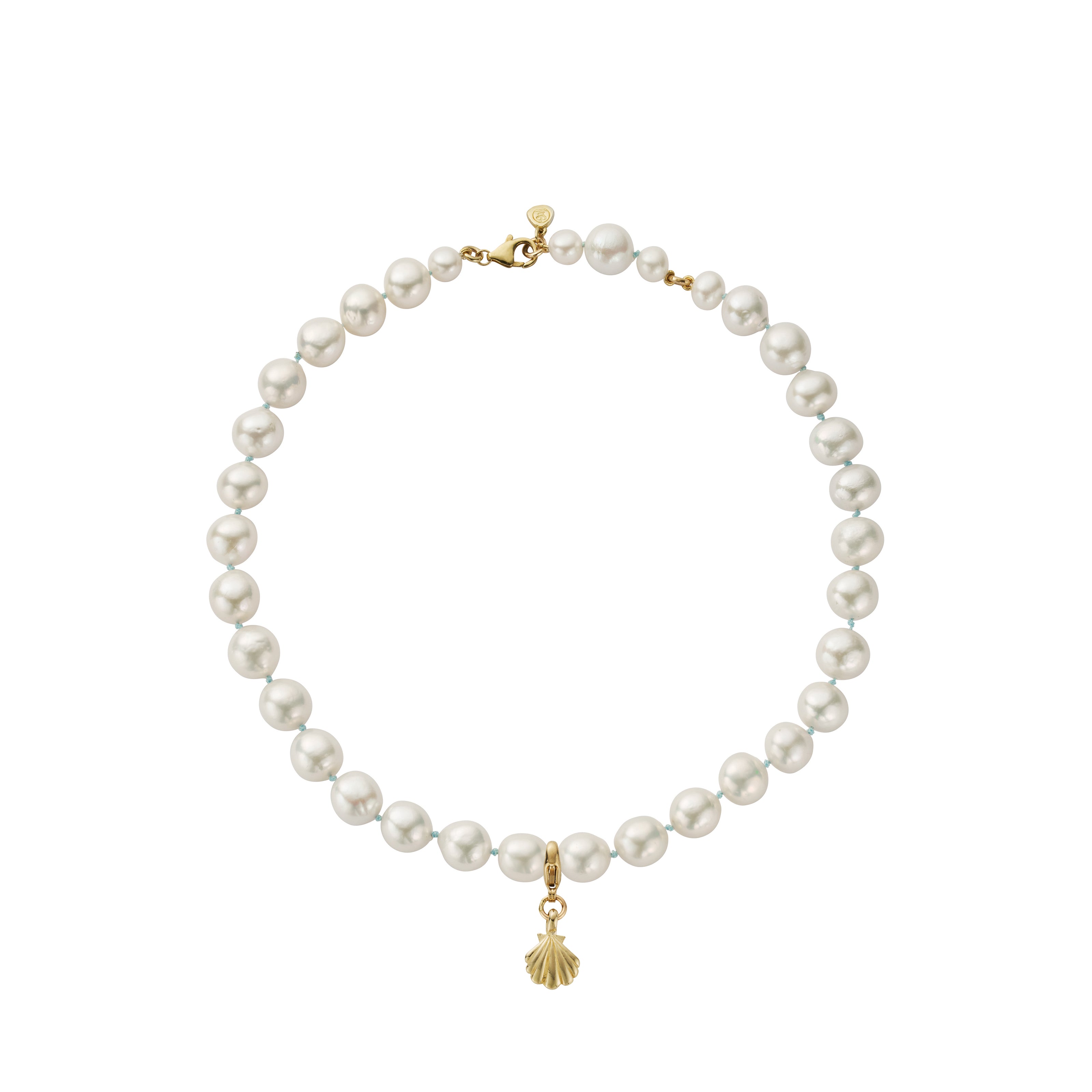 Gold Maxi White Holiday Pearl Necklace