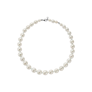 Silver Maxi White Holiday Pearl Necklace