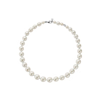 Silver Maxi White Holiday Pearl Necklace