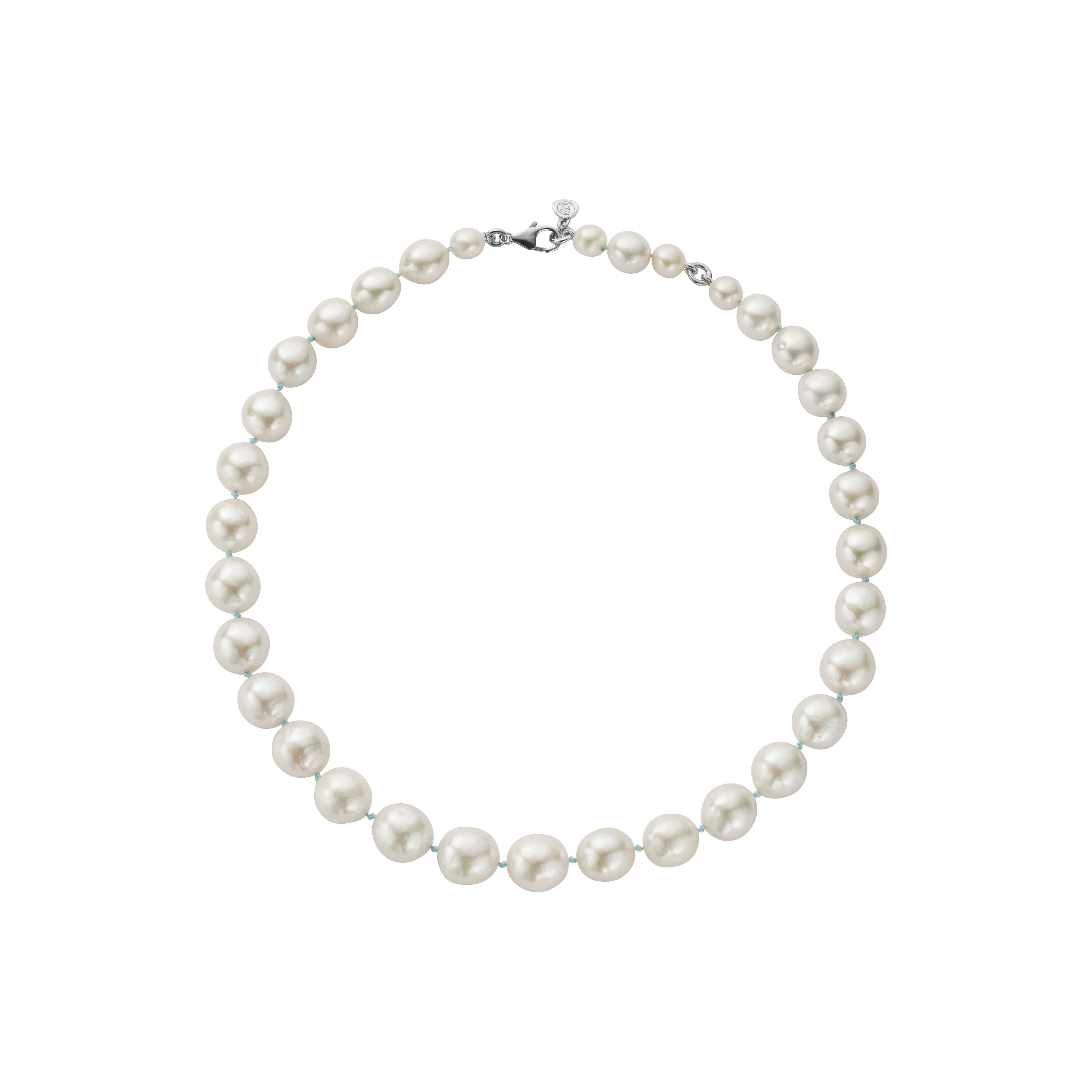Silver Maxi White Holiday Pearl Necklace