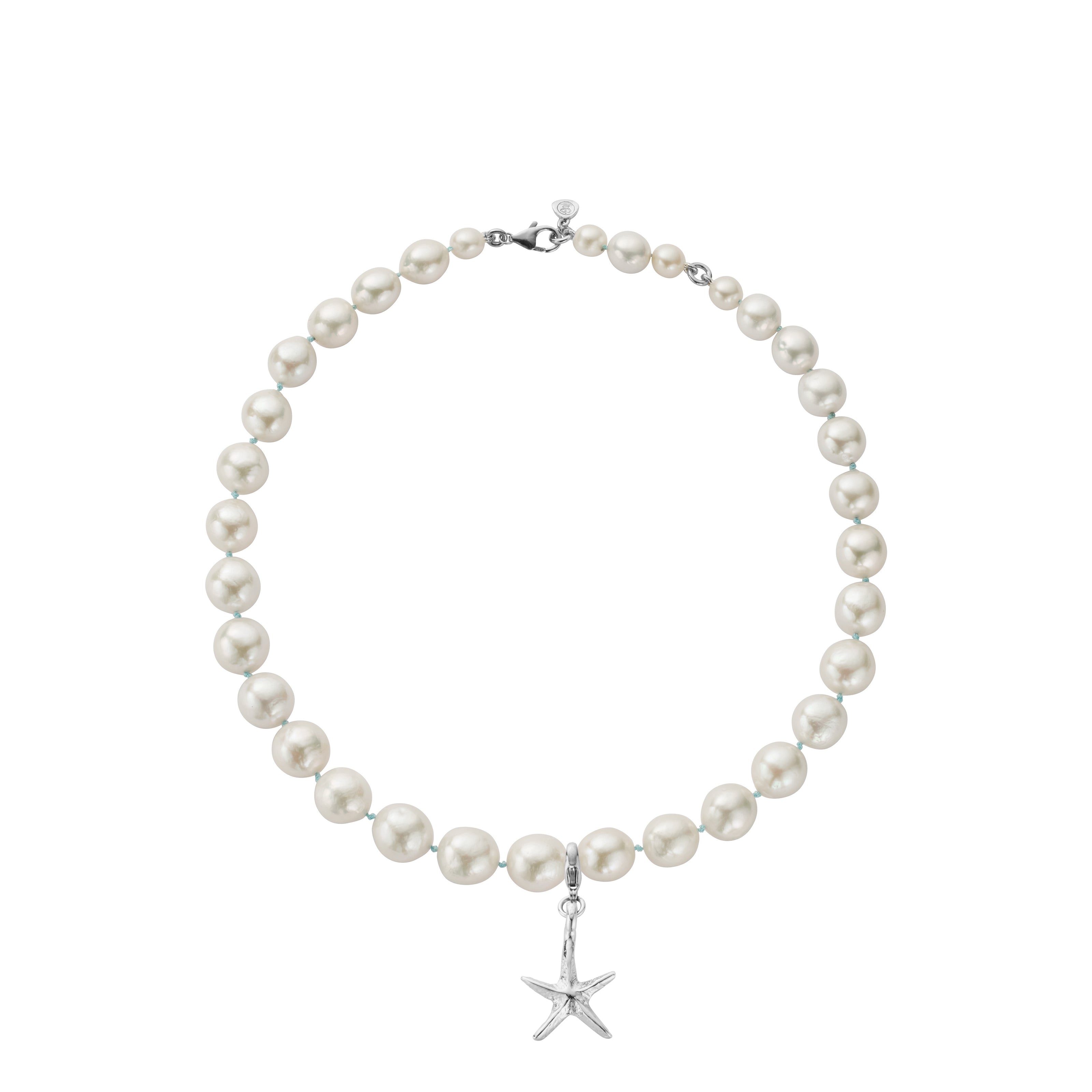 Silver Maxi White Holiday Pearl Necklace