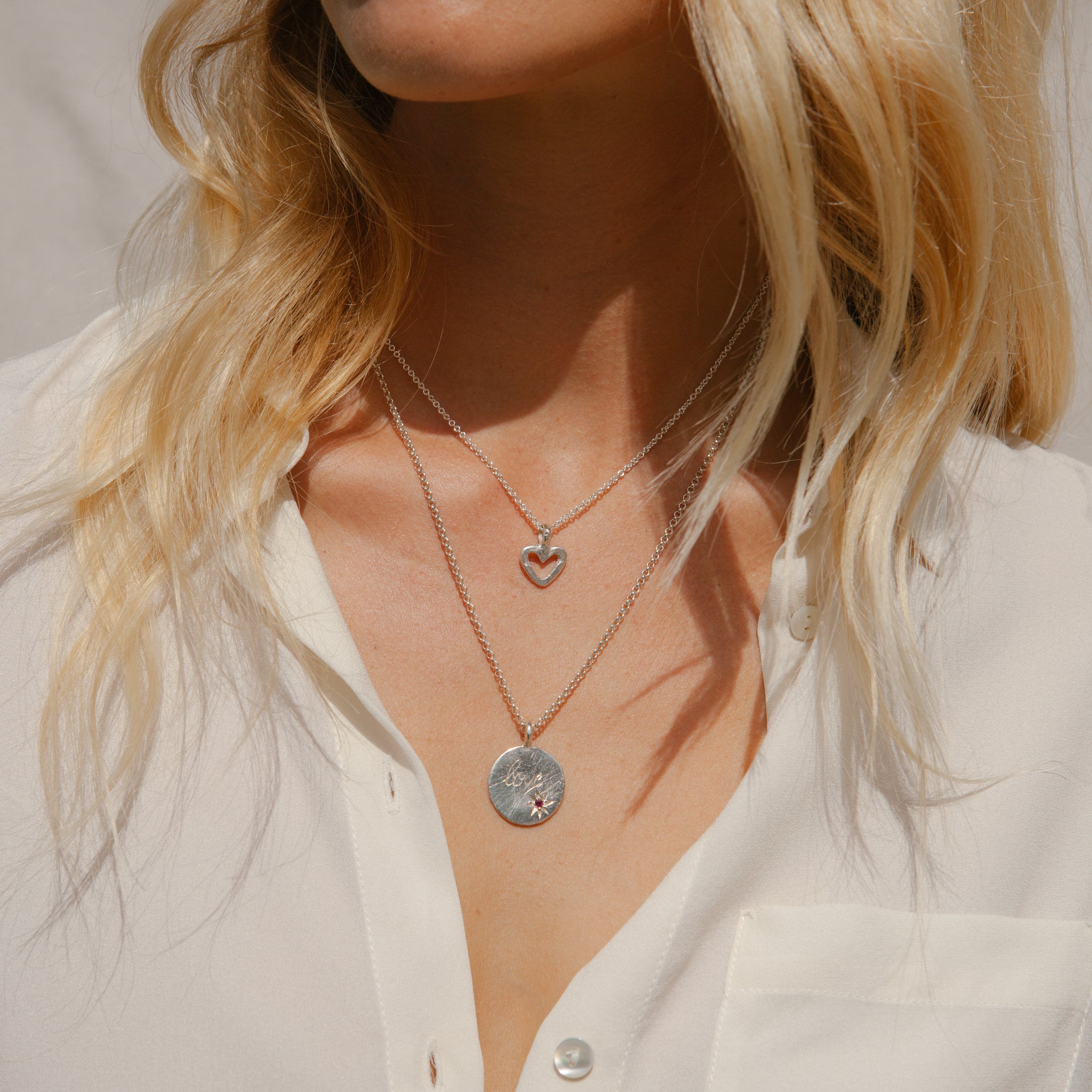 Silver Open Heart Gift Set