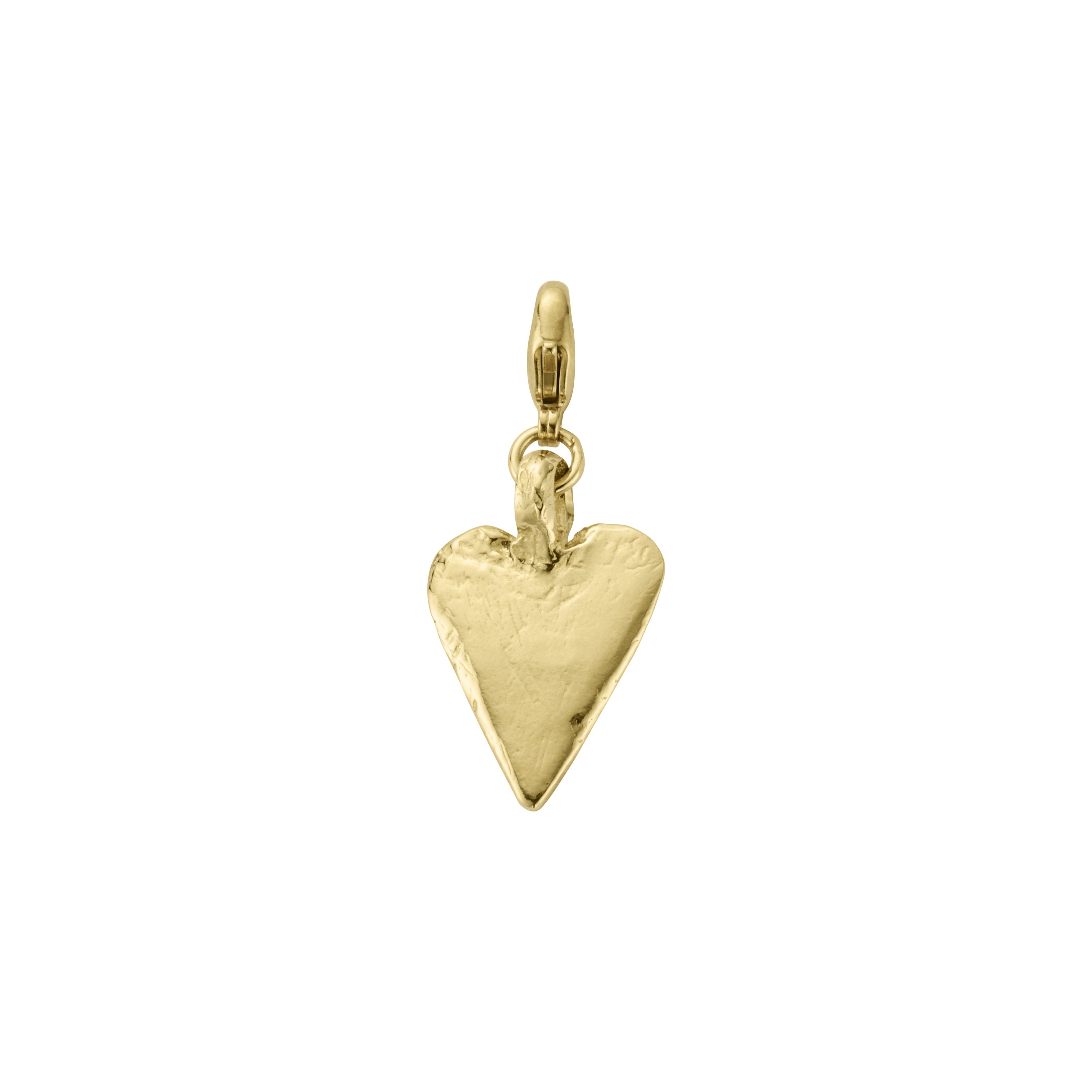 Gold Midi Heart Lobster Charm