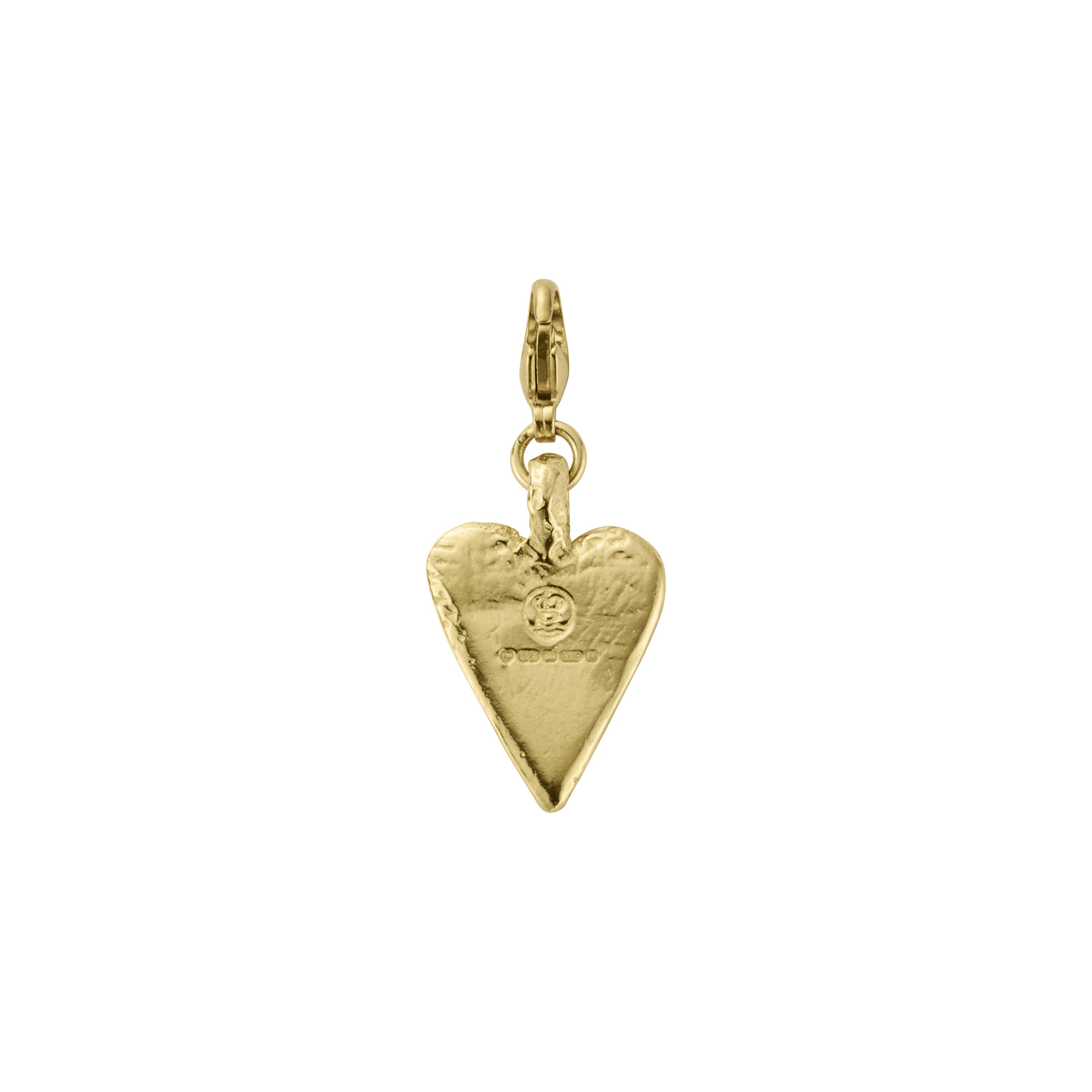 Gold Midi Heart Lobster Charm