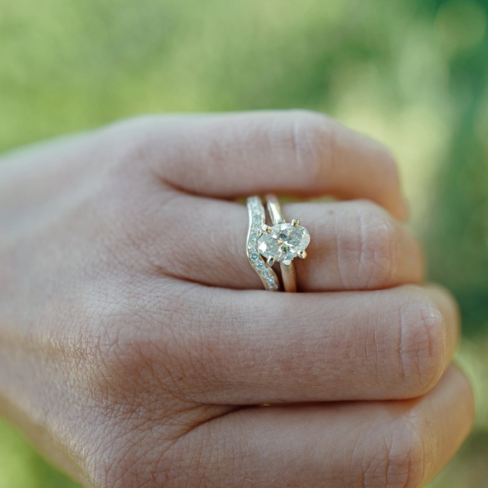 'The Story' 18ct Gold Oval 1ct Natural Diamond Claw Engagement Ring