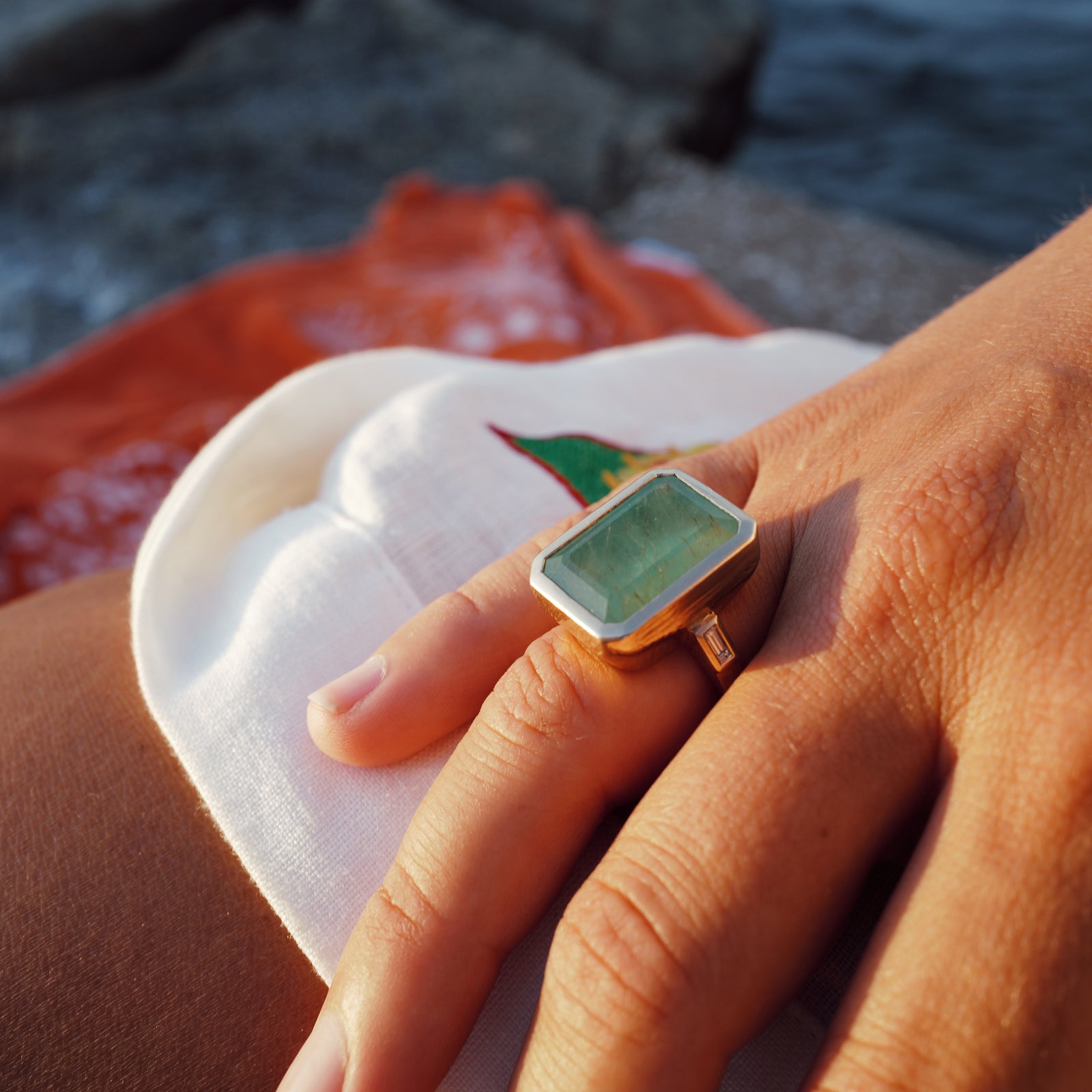MESA Gold Emerald & Diamond Ring