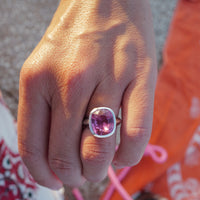 ZINNIA White Gold Spinel Ring