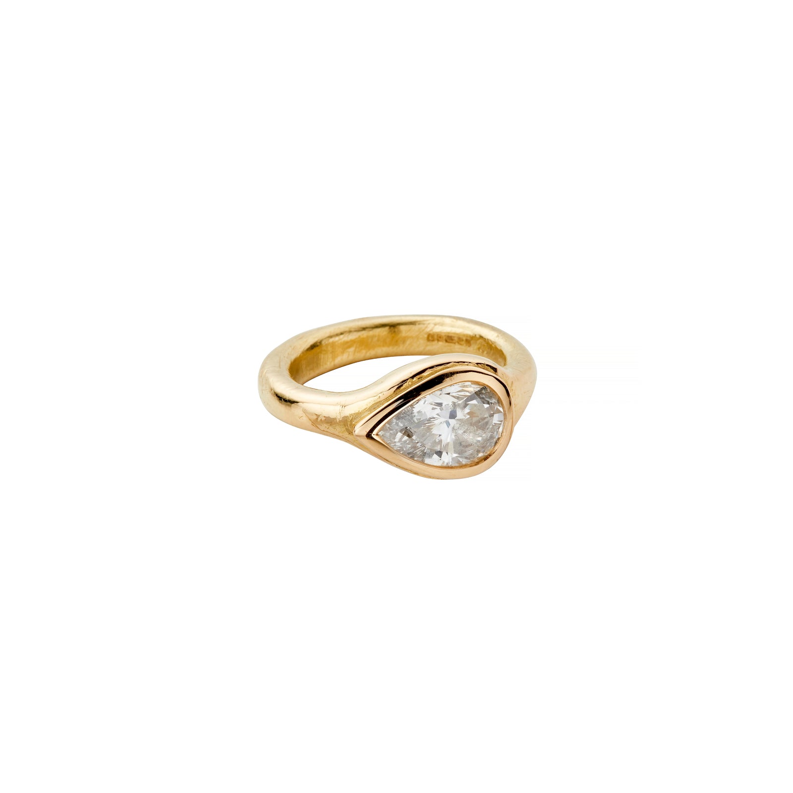MILA Gold Pear Diamond Ring
