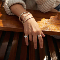 Silver Heart Signet Ring