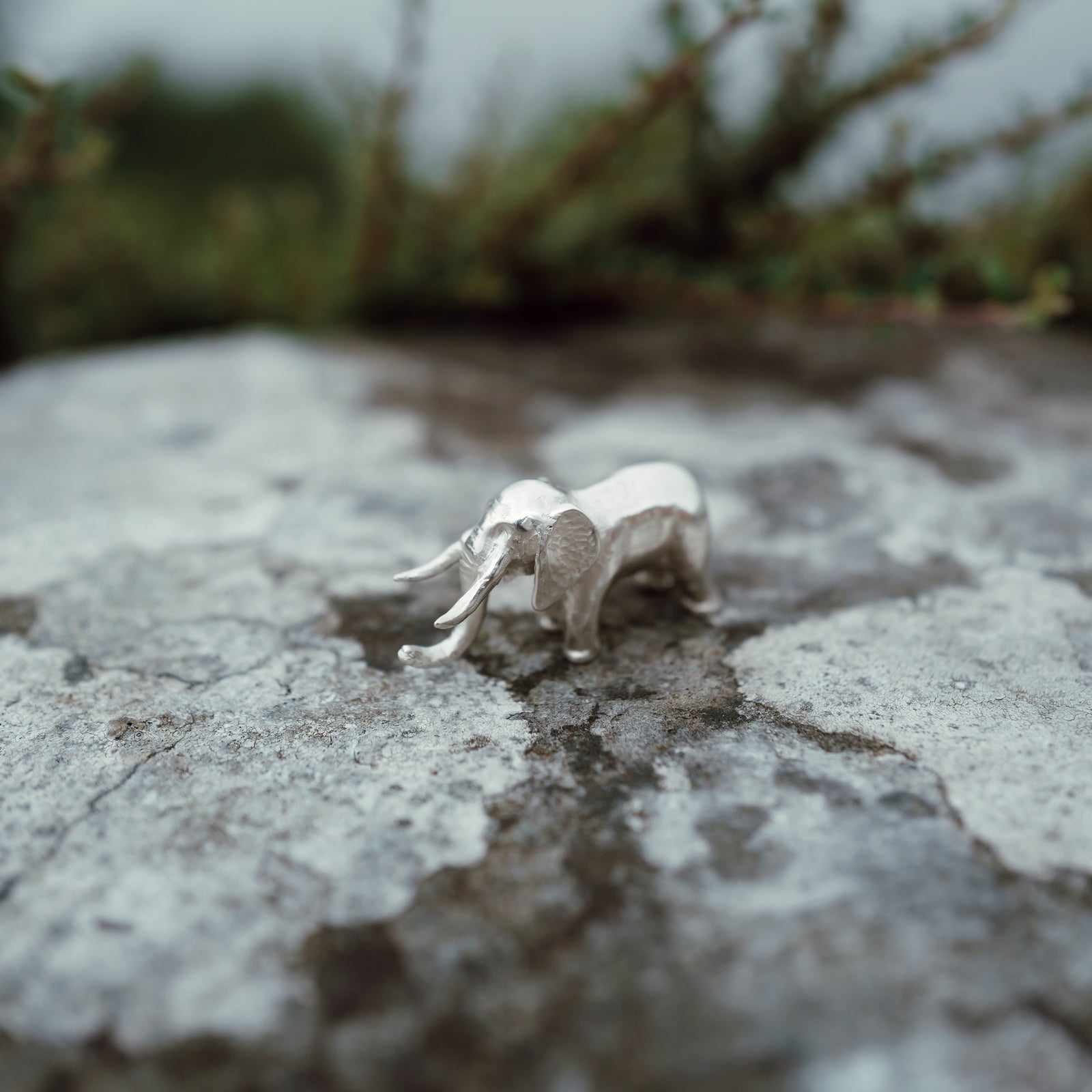 'Gaia' Silver Elephant Keepsake