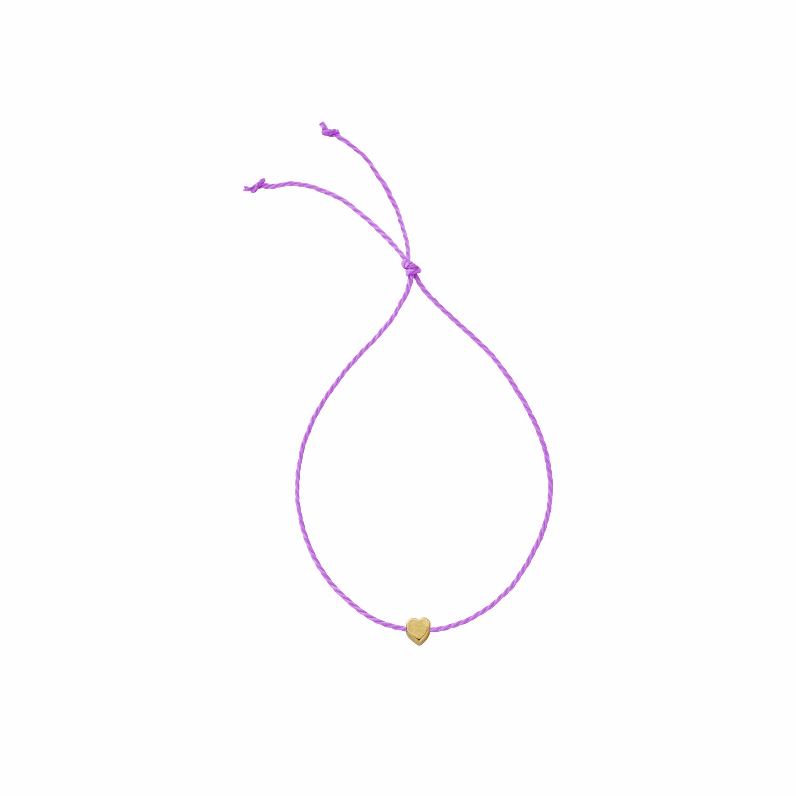 Gold Tiny Heart Cord Bracelet