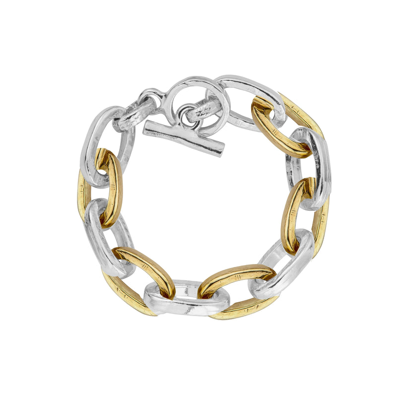 Silver and Gold Monaco Bracelet