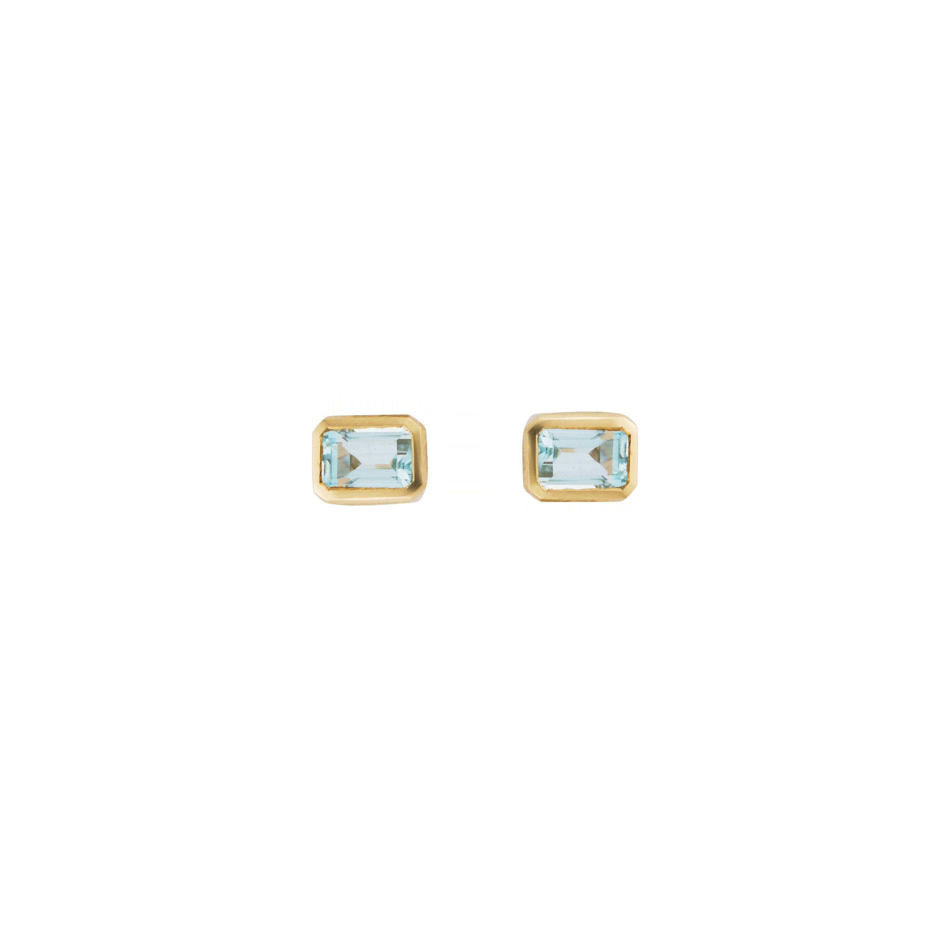 NERIDA Gold Blue Topaz Earrings