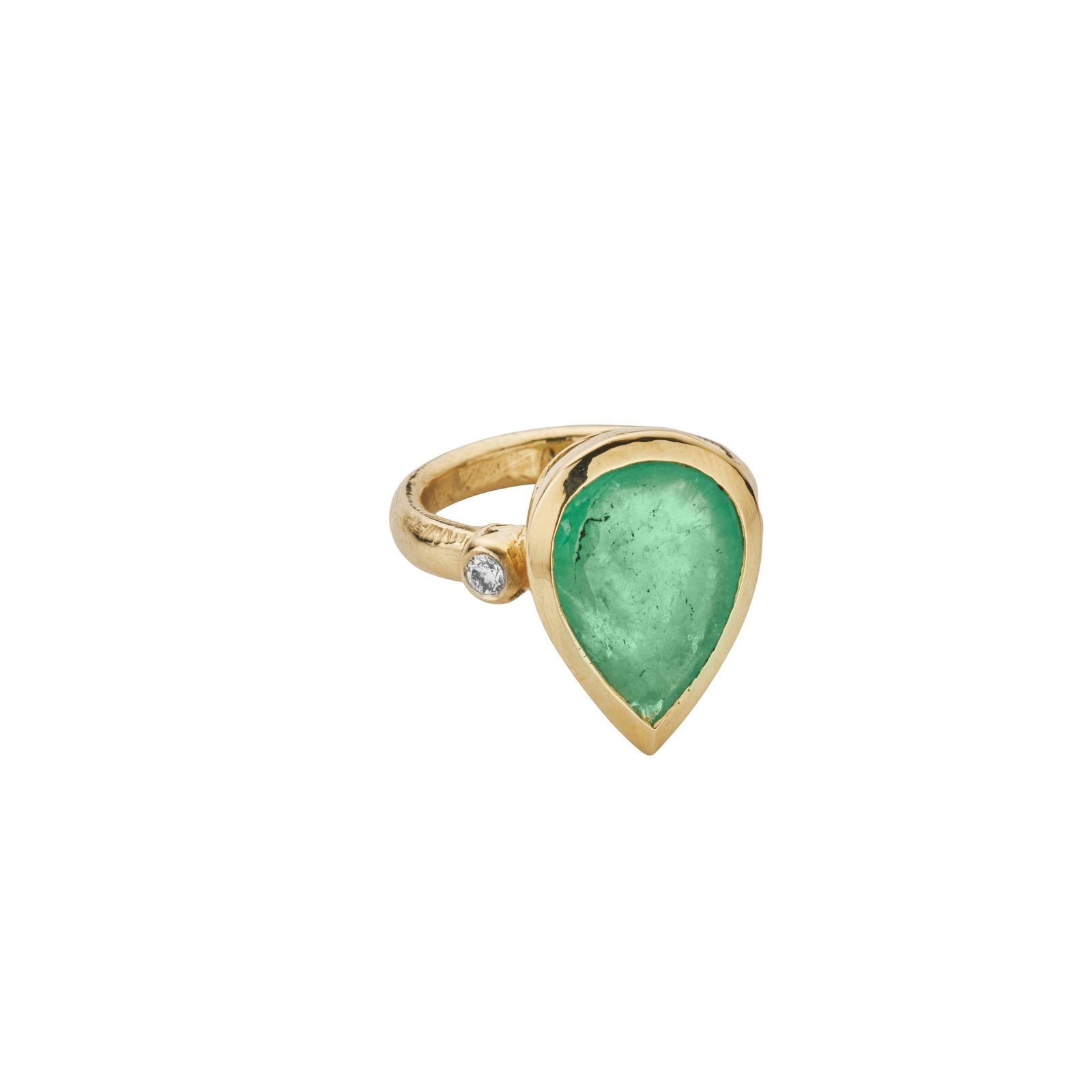 SYLVIE Gold Emerald & Diamond Ring