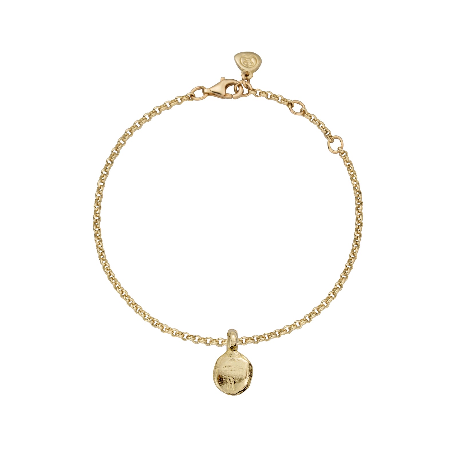 Gold Mini Disc Chain Bracelet