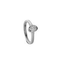 'The Story' Platinum Oval 0.5ct Lab Grown Diamond Bezel Engagement Ring