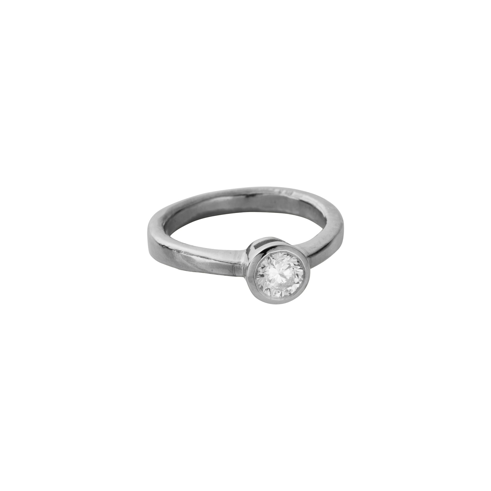 'The Eternity' Platinum Round 0.5ct Lab Grown Diamond Bezel Engagement Ring