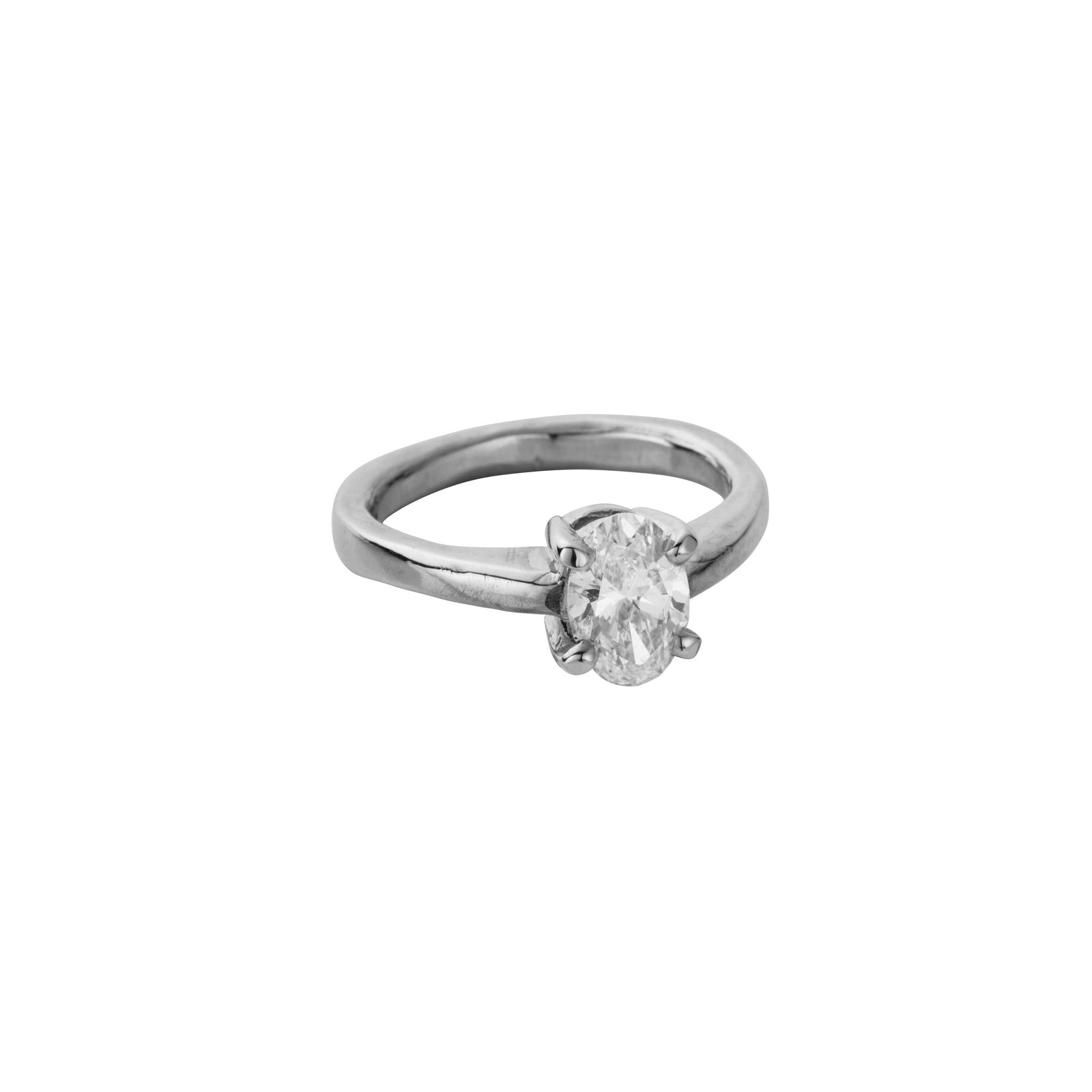 'The Story' Platinum Oval 1ct Lab Grown Diamond Claw Engagement Ring