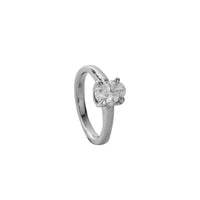 'The Story' Platinum Oval 1ct Lab Grown Diamond Claw Engagement Ring