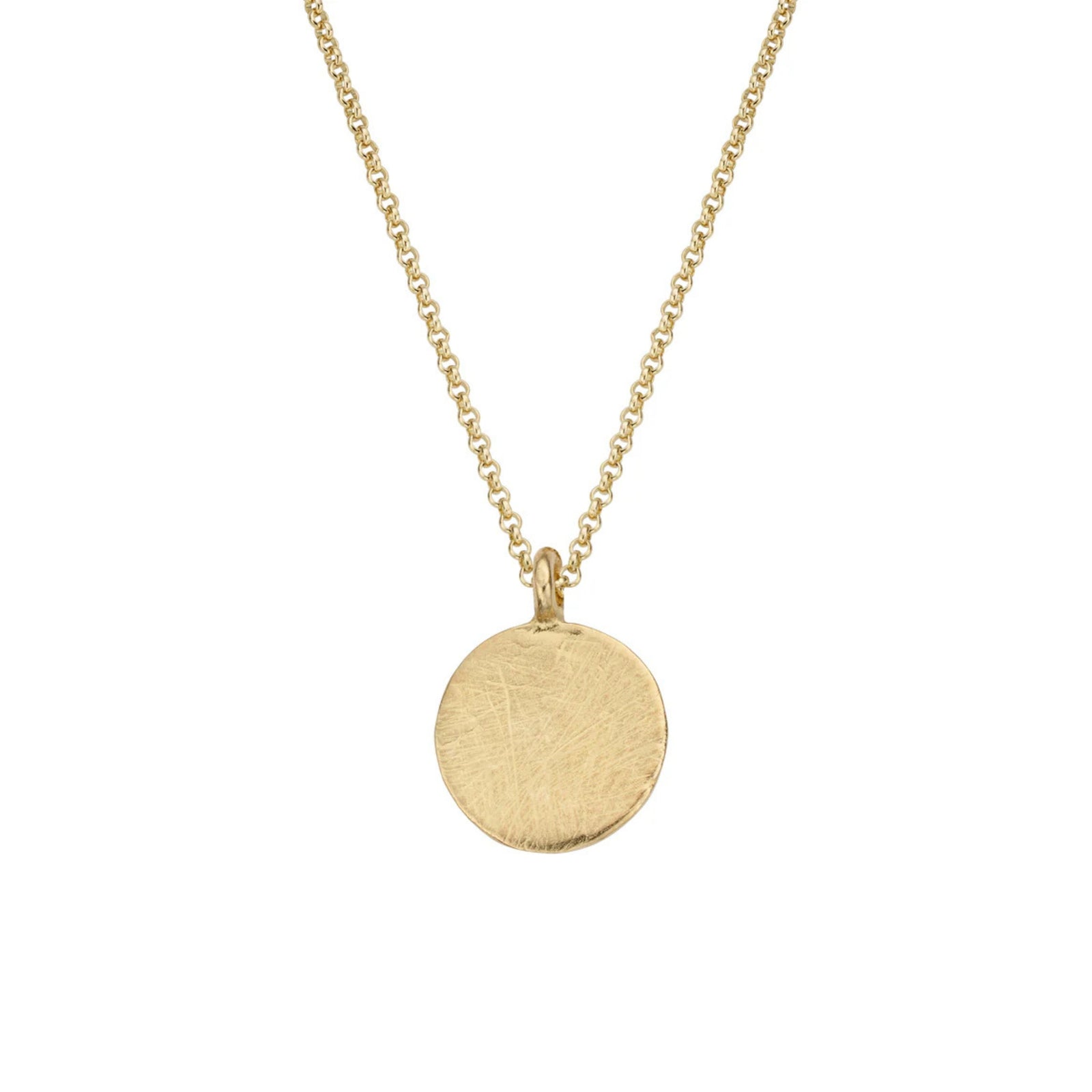 Gold Large Moon Necklace