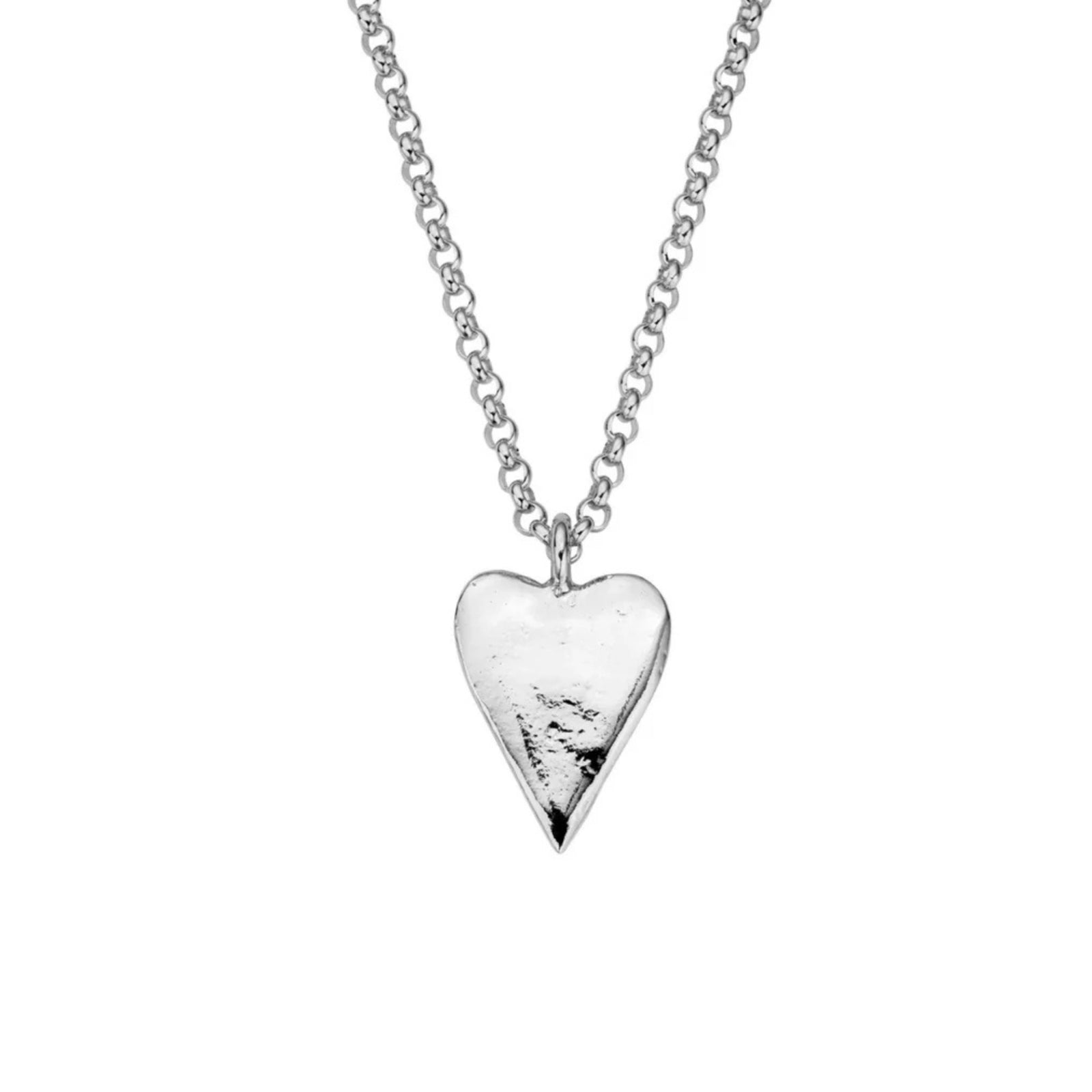 White Gold Maxi Heart Necklace