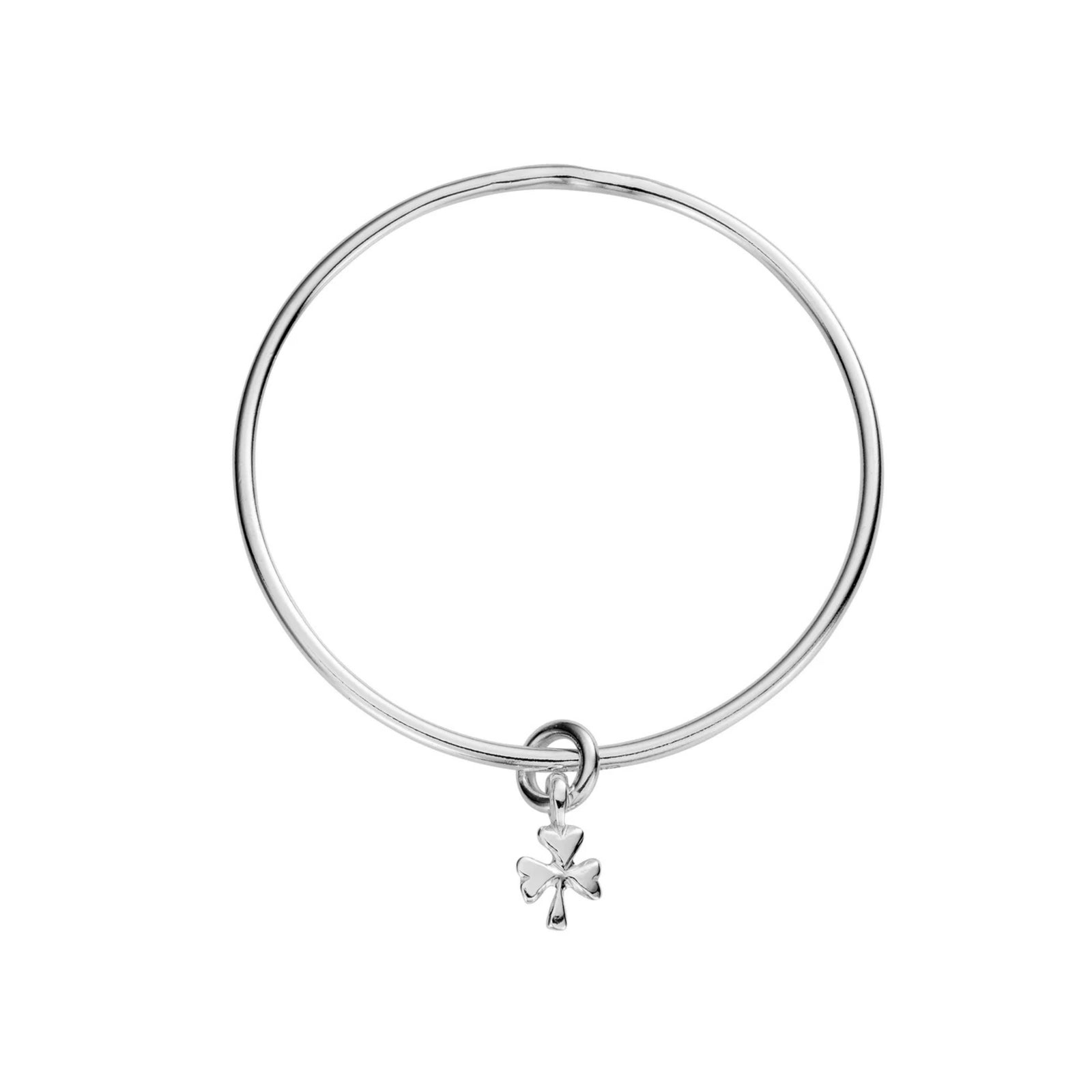 Silver Baby Shamrock Bangle