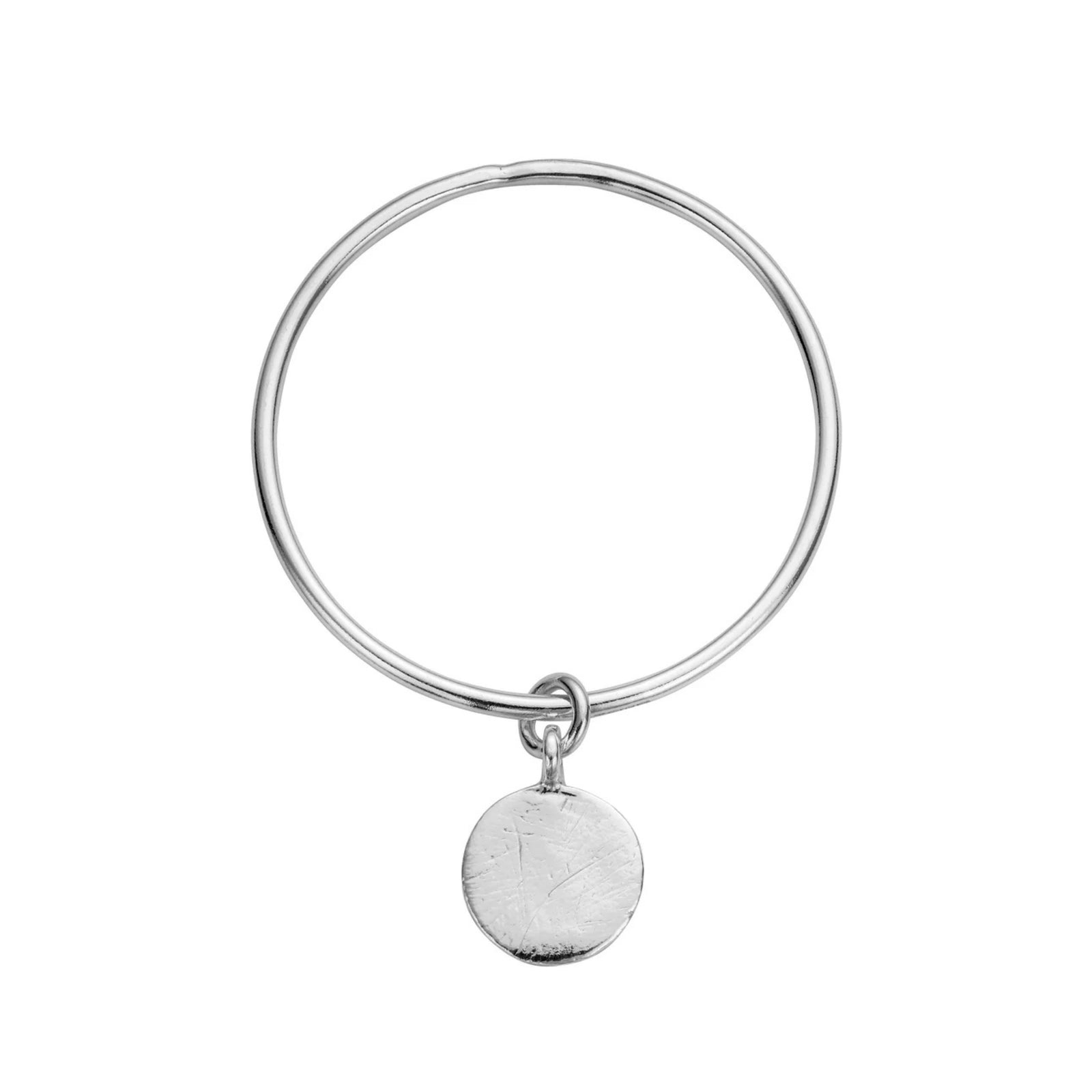 Silver Large Moon Bangle