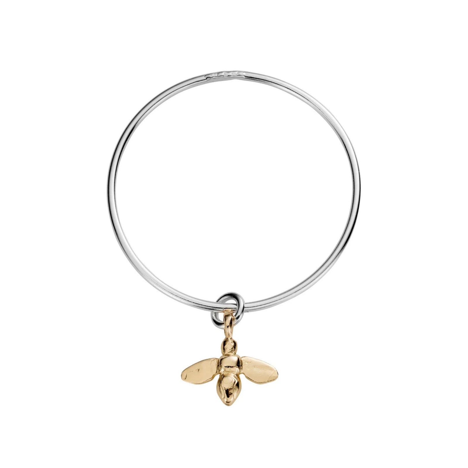 Silver & Gold Large Honey Bee Bangle