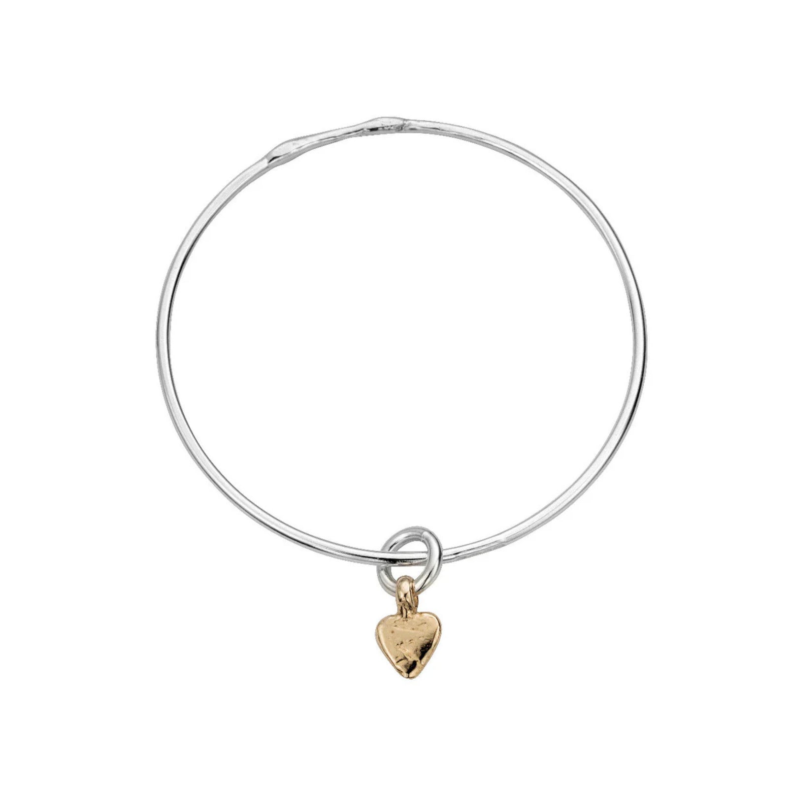 Silver & Gold Baby Heart Bangle