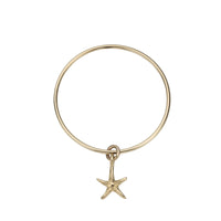Gold Medium Starfish Bangle