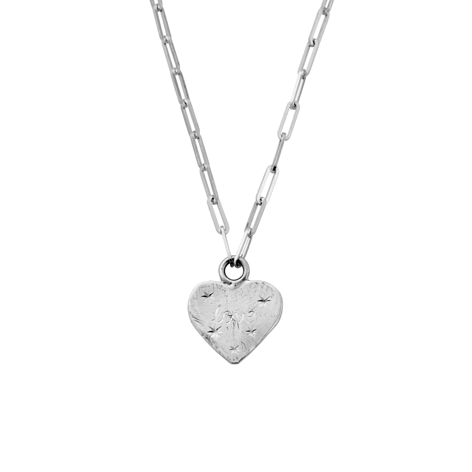 Silver 'Starry Night' Keeper's Heart Trace Chain Necklace
