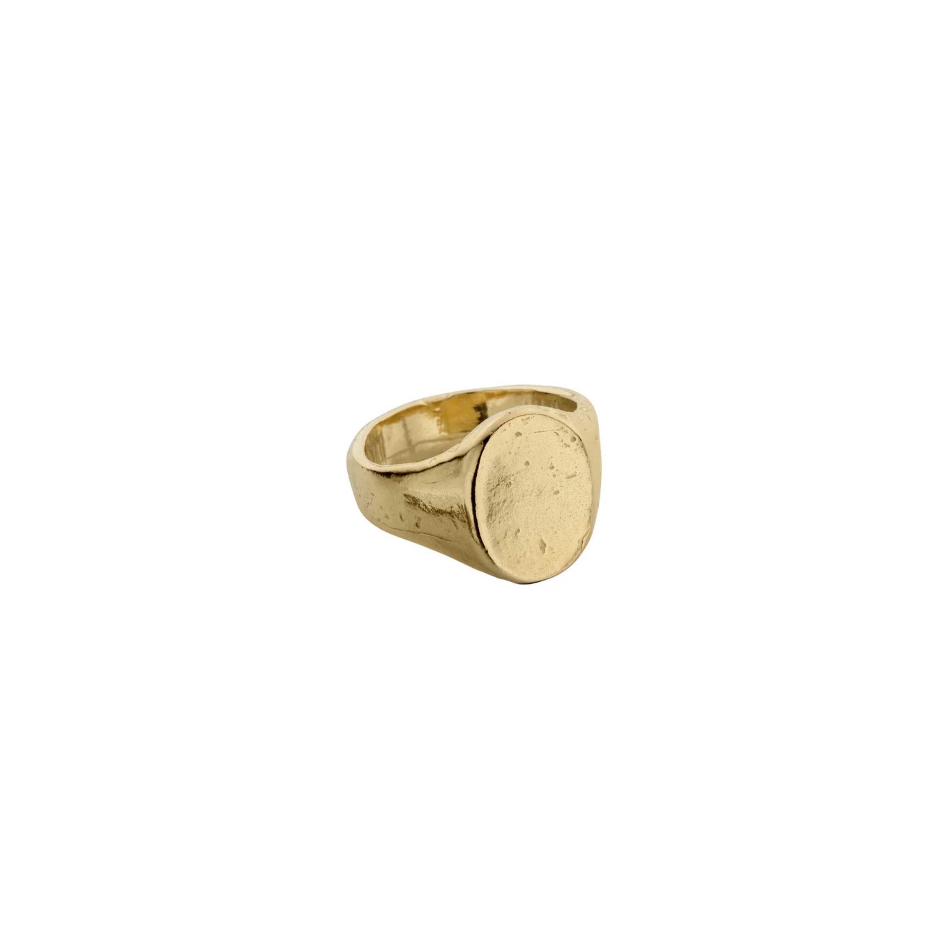 Gold Oval Signet Ring