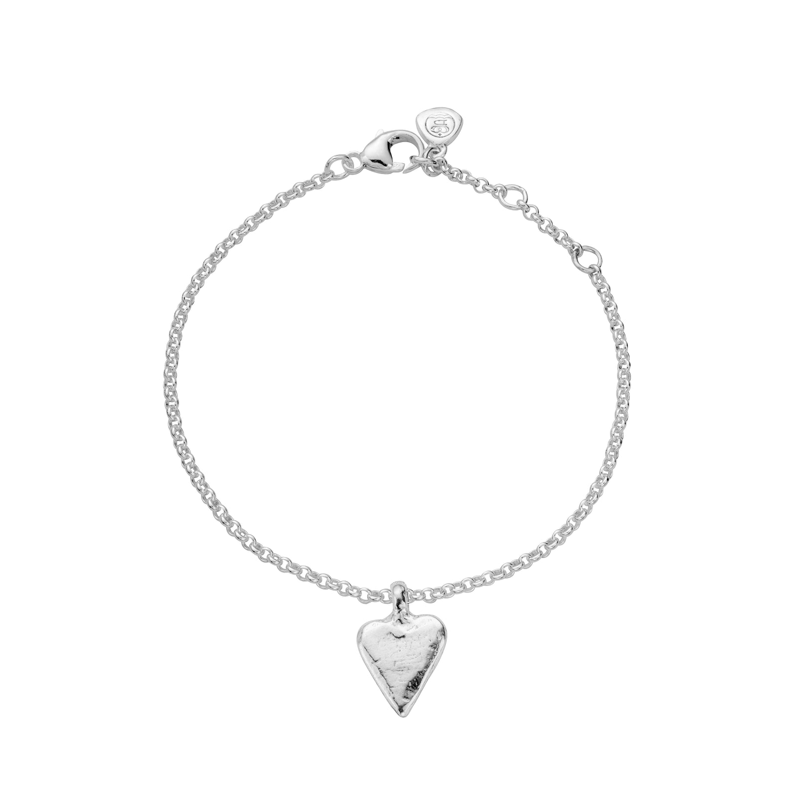 Silver Mini Heart Chain Bracelet