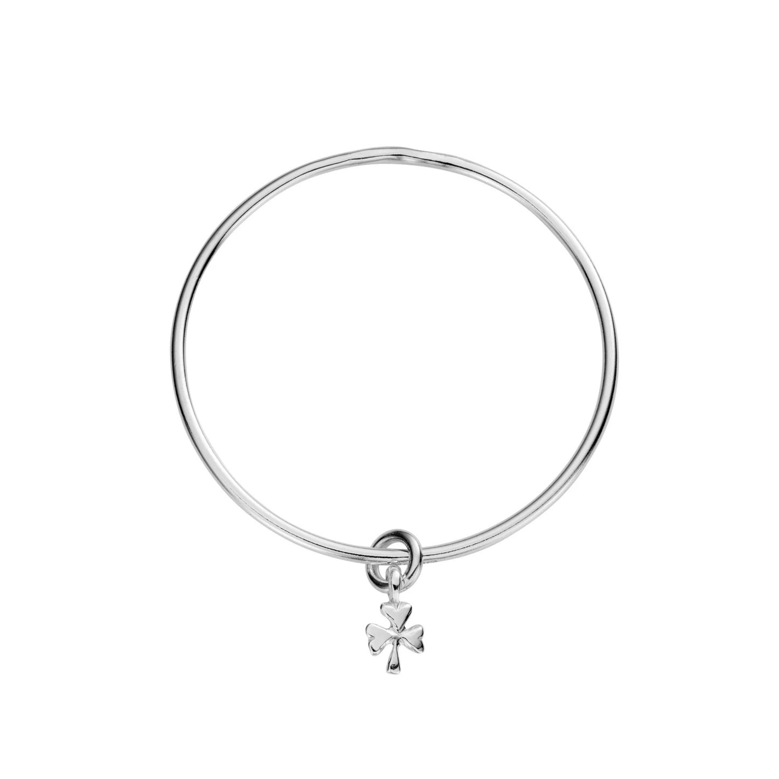 Silver Baby Shamrock Bangle